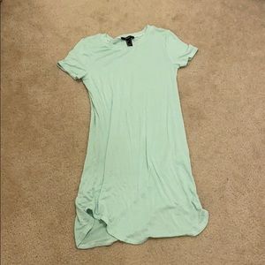 Forever 21 mint and white t-shirt dress